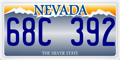 NV license plate 68C392