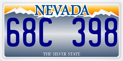 NV license plate 68C398
