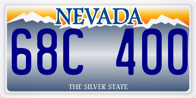 NV license plate 68C400