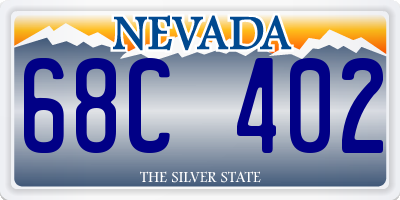 NV license plate 68C402