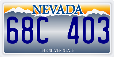 NV license plate 68C403