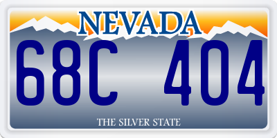 NV license plate 68C404