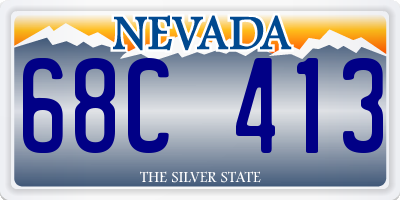NV license plate 68C413