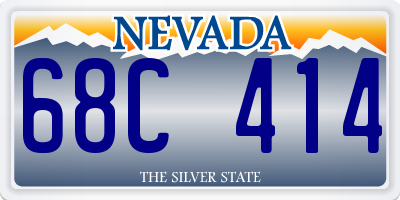 NV license plate 68C414
