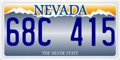 NV license plate 68C415