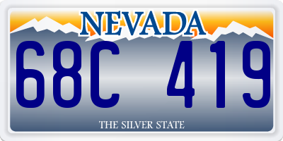 NV license plate 68C419