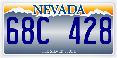 NV license plate 68C428