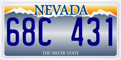 NV license plate 68C431