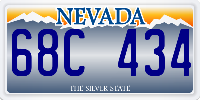 NV license plate 68C434