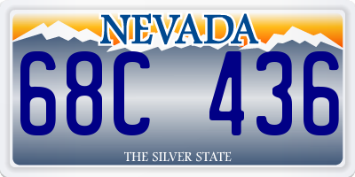 NV license plate 68C436