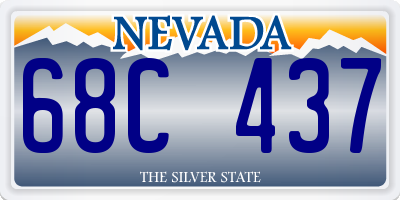 NV license plate 68C437