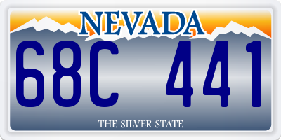 NV license plate 68C441