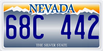 NV license plate 68C442