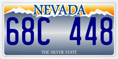 NV license plate 68C448