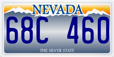 NV license plate 68C460