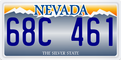 NV license plate 68C461