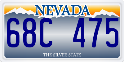 NV license plate 68C475