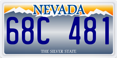 NV license plate 68C481
