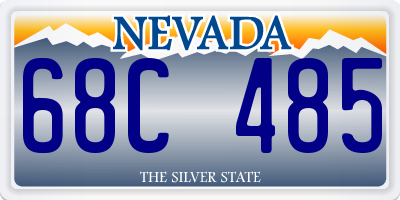 NV license plate 68C485