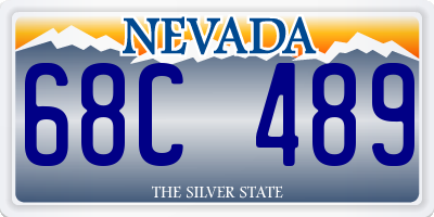 NV license plate 68C489