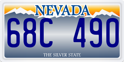NV license plate 68C490
