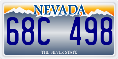 NV license plate 68C498
