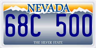 NV license plate 68C500