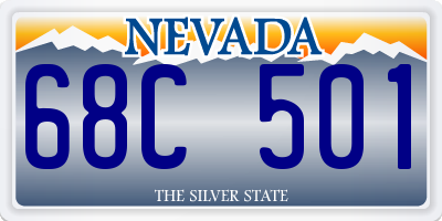 NV license plate 68C501