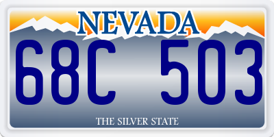 NV license plate 68C503