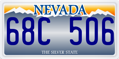 NV license plate 68C506