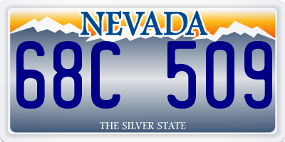 NV license plate 68C509