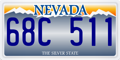 NV license plate 68C511
