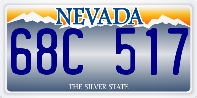 NV license plate 68C517