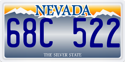 NV license plate 68C522