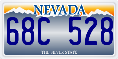 NV license plate 68C528