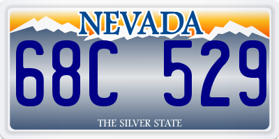 NV license plate 68C529