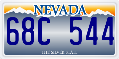 NV license plate 68C544