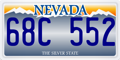 NV license plate 68C552