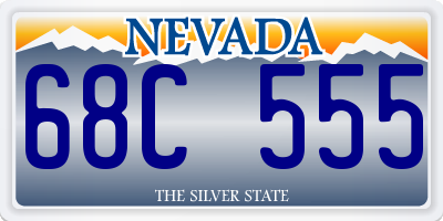 NV license plate 68C555