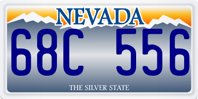 NV license plate 68C556