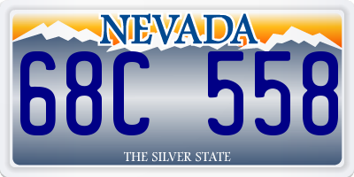 NV license plate 68C558