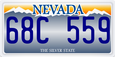 NV license plate 68C559