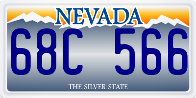 NV license plate 68C566