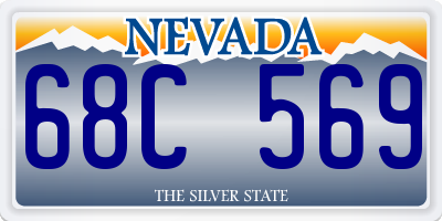 NV license plate 68C569