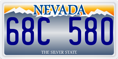 NV license plate 68C580
