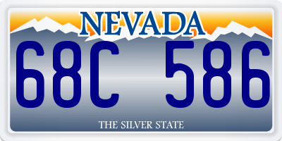 NV license plate 68C586