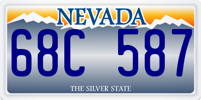 NV license plate 68C587