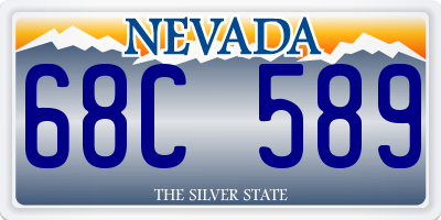 NV license plate 68C589