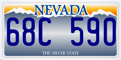 NV license plate 68C590