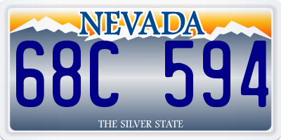 NV license plate 68C594